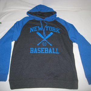 Independent Trading Co. New York Baseball Long Sleeve Fleece Hoodie Sweatshirt L